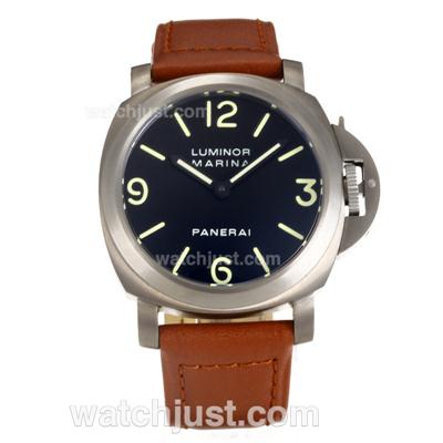 Panerai Luminor Base PAM112 Swiss ETA Unitas 6497 Movement Swan Neck-Full Titanium Case