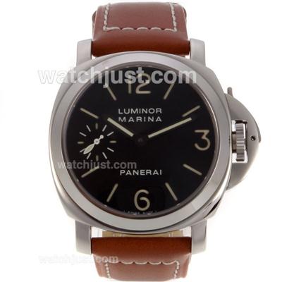 Panerai Luminor Marina Swiss ETA Unitas 6497 Movement Manual Winding with Black Dial