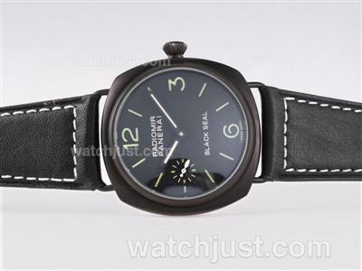 Panerai Radiomir Black Seal Unitas 6497 Movement PVD Case with Black Dial-AR Coating