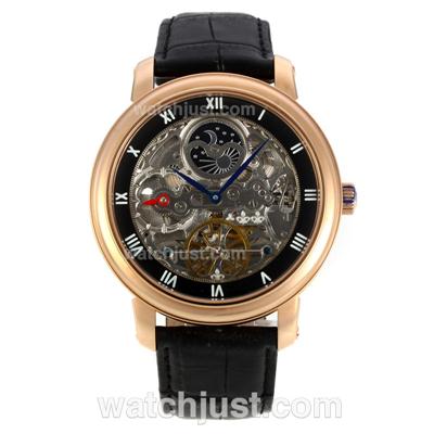 Patek Philippe Skeleton Tourbillon SM Phase Automatic Rose Gold Case