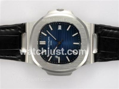 Patek Philippe Nautilus Jumbo MBW Swiss ETA 2824 Movement with Blue Dial-Deployment Buckle