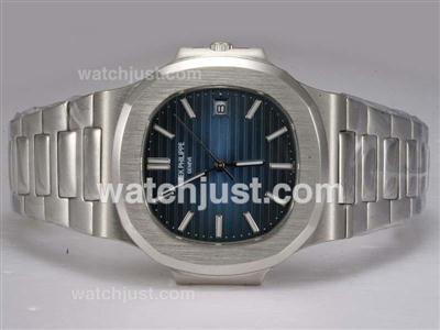 Patek Philippe Nautilus Jumbo MBW Swiss ETA 2824 Movement with Blue Dial