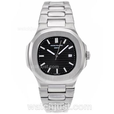 Patek Philippe Nautilus with Black Dial S/S