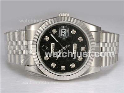 Rolex Datejust Automatic Diamond Marking with Black Computer Dial