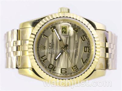 Rolex Datejust Automatic Full Gold with Golden Graphical Dial-Number Marking