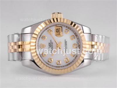 Rolex Datejust Automatic Two Tone Diamond Marking with MOP Dial