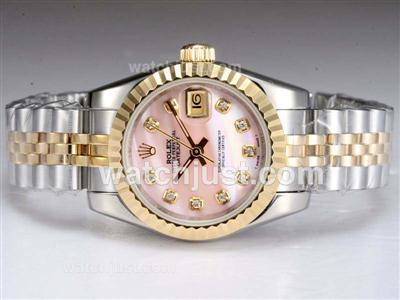 Rolex Datejust Automatic Two Tone with Pink MOP Dial