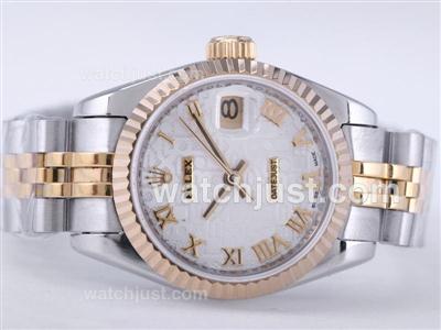 Rolex Datejust Swiss ETA 2671 Movement Two Tone with Computer Dial-Roman Marking Lady Size