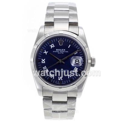 Rolex Datejust Swiss ETA 2836 Movement Roman Markers with Blue Dial S/S