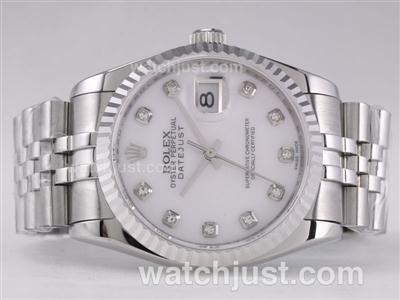 Rolex Datejust Swiss ETA 2836 Movement with MOP Dial-Diamond Marking