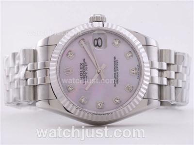 Rolex Datejust Swiss ETA 2836 Movement with Pink MOP Dial-Mid Size