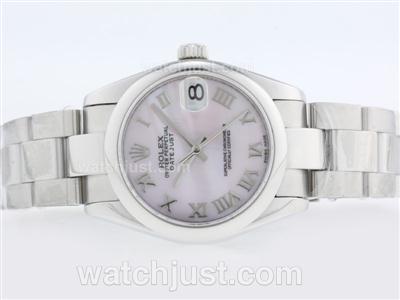 Rolex Datejust Swiss ETA 2836 Movement with Pink MOP Dial-Roman Marking