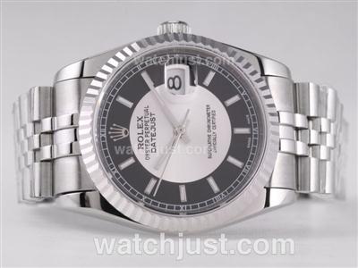 Rolex Datejust Swiss ETA 2836 Movement with White/Black Dial-Stick Marking