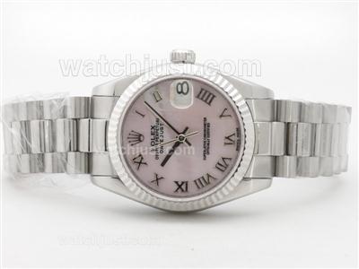 Rolex Datejust Swiss ETA 2836 Pink MOP Dial with Arabic Marking-Mid Size