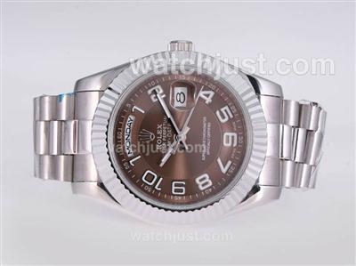 Rolex Day-Date II Automatic Number Marking with Brown Dial-41mm New Version