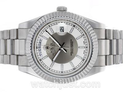 Rolex Day-Date II Automatic Stick Markers with Gray Dial