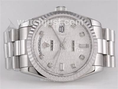 Rolex Day-Date Swiss ETA 2836 Movement with Computer Dial-Diamond Marking