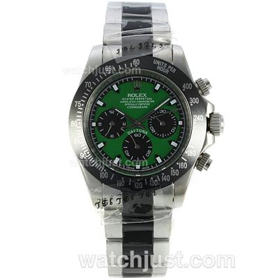 Rolex Daytona Automatic Ceramic Bezel Stick Markers with Green Dial-Sapphire Glass