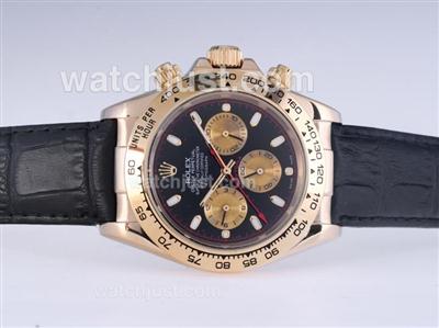 Rolex Daytona Automatic Gold Case with Black Dail