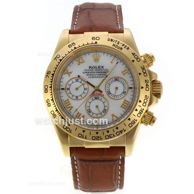 Rolex Daytona Automatic Gold Case with MOP Dial-Roman Marking