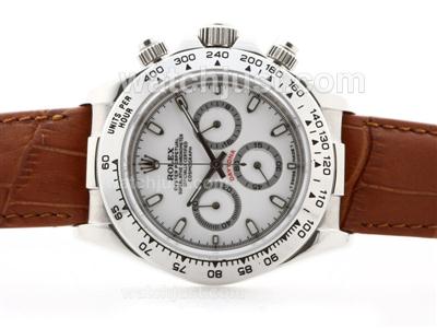 Rolex Daytona Cosmograph Working Chronograph White Dial with Stick Marking