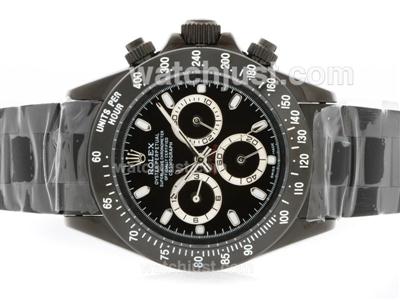 Rolex Daytona Pro Hunter Automatic Full PVD with Black Dial-Stick Marking