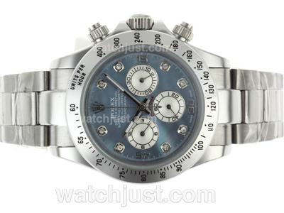 Rolex Daytona Working Chronograph Diamond Markers with Blue MOP Dial