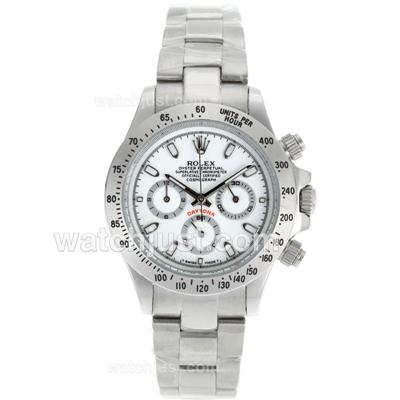 Rolex Daytona Working Chronograph Stick Markers with White Dial-Lady Size