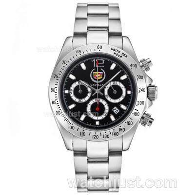 Rolex Daytona Working Chronograph with Black Dial S/S-Cadillac Edition