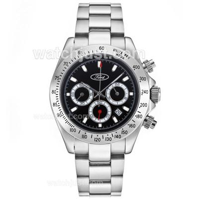 Rolex Daytona Working Chronograph with Black Dial S/S-Ford Edition