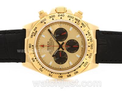 Rolex Daytona Working Chronograph18K Yellow Gold Case Golden Dial