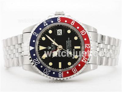 Rolex Vintage GMT SS Blue / Red Bezel With Jubilee Bracelet-Same Structure As Swiss ETA Version-High Quality