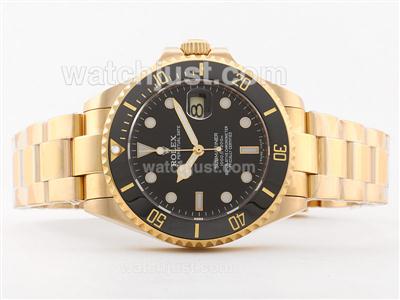 Rolex Submariner 18K Gold With Swiss ETA 2836 Movement Ceramic Bezel-43mm OverSize Version