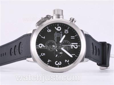 U-Boat Italo Fontana Working Chronograph with White Marking- Rubber Strap