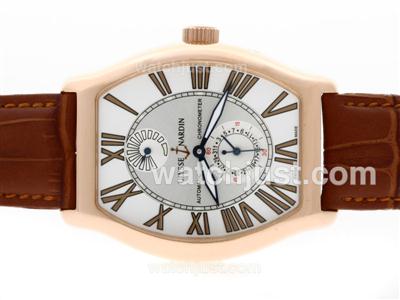 Ulysse Nardin Ludovico Automatic Rose Gold Case with White Dial-Roman Marking