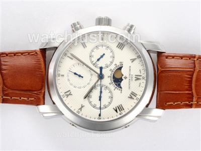 Vacheron Constantin Partrimony Chronograph Lemania Movement with White Dial