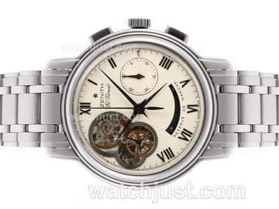 Zenith ChronoMaster Open XXT Lemania Movement White Dial With Roman Markers S/S