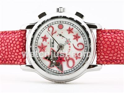 Zenith Star Open Sea Automatic White Dial with Red Marking/Strap